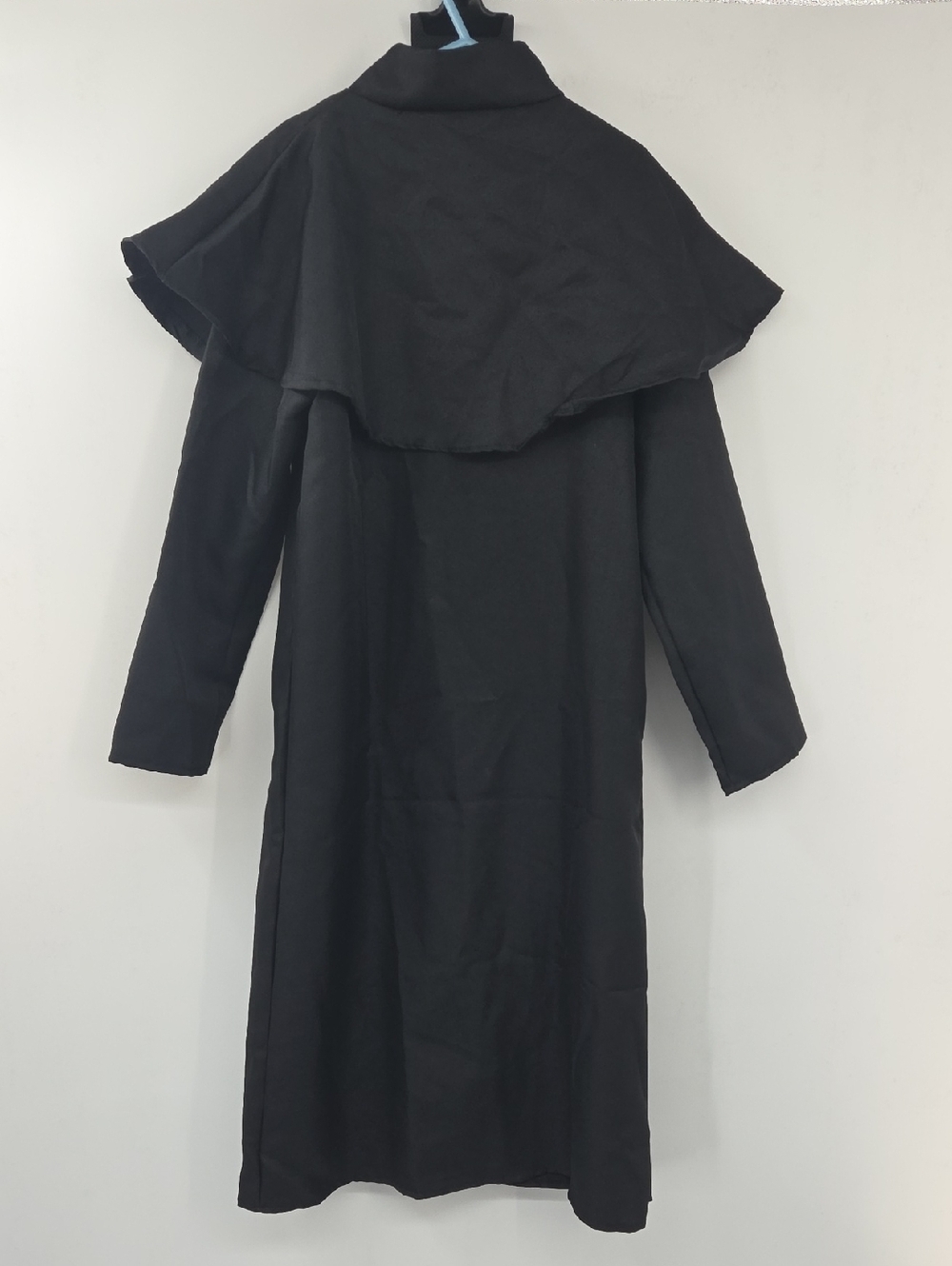 Children's Black Priest Costume with Gold Cross - Picture 10 of 16